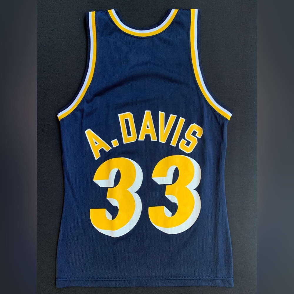 Rare Vintage Champion Antonio Davis Indiana Pacers #33 Blue NBA Jersey 36 Small - Picture 4 of 6